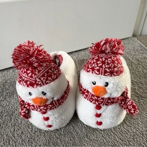 Women Festive Snowman Slippers